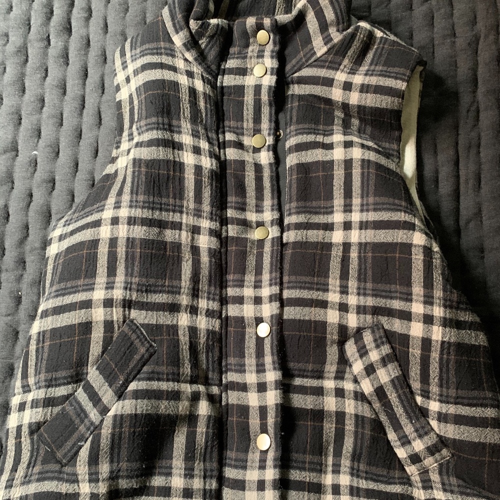 Anthropologie Plaid Vest